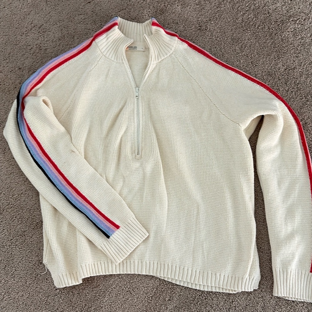 Cream color, quarter zip sweater size large marine layer Archive 2023